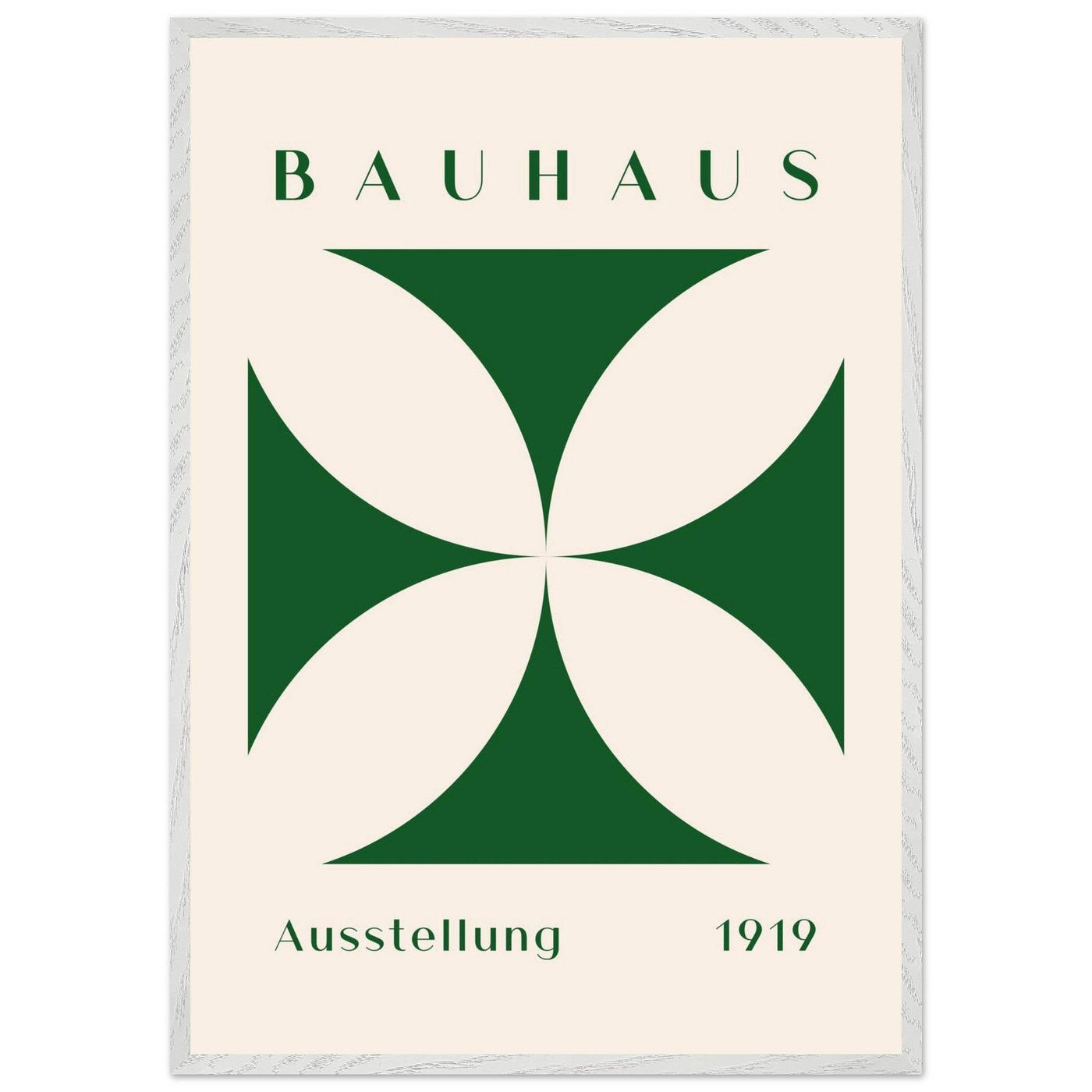 Deep Green Cream Bauhaus 1919 - Vibrantwalls
