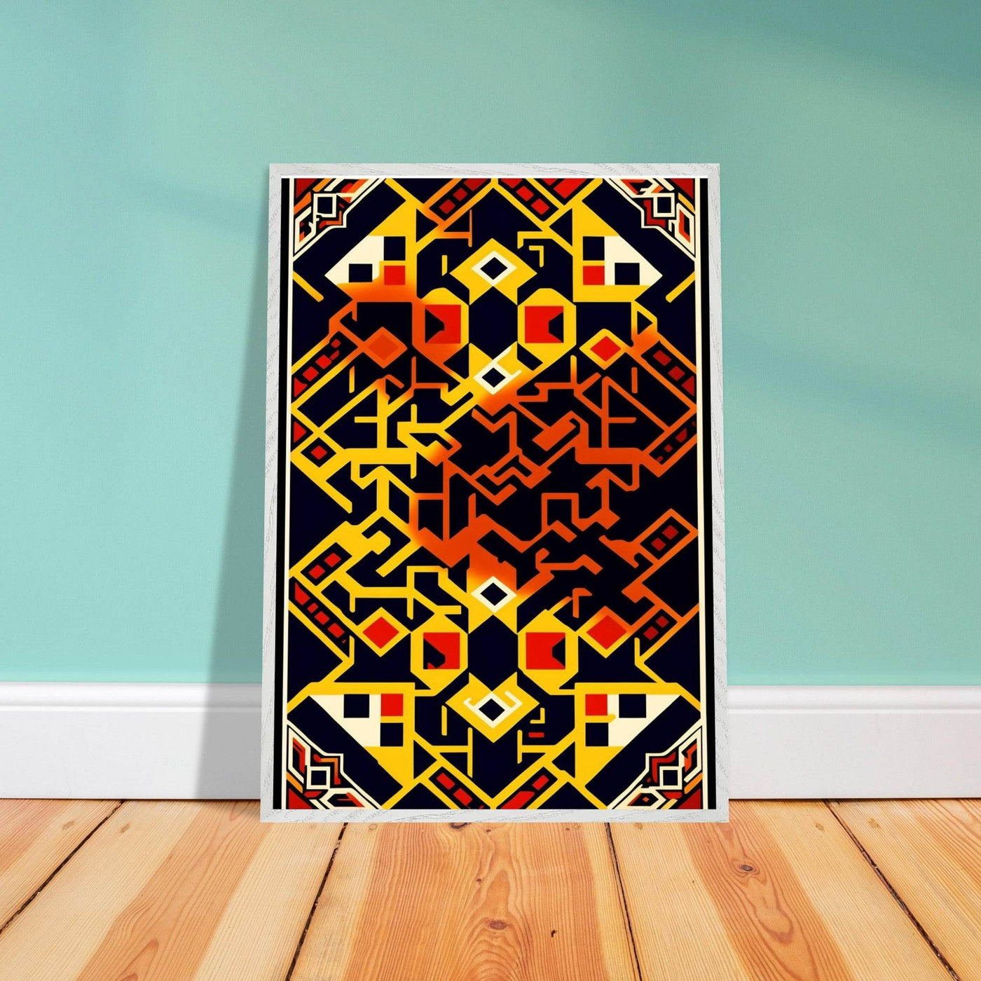 Abstract Geometric Poster for Modern Home Decor Framed Art - Vibrantwalls