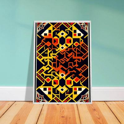 Abstract Geometric Poster for Modern Home Decor Framed Art - Vibrantwalls