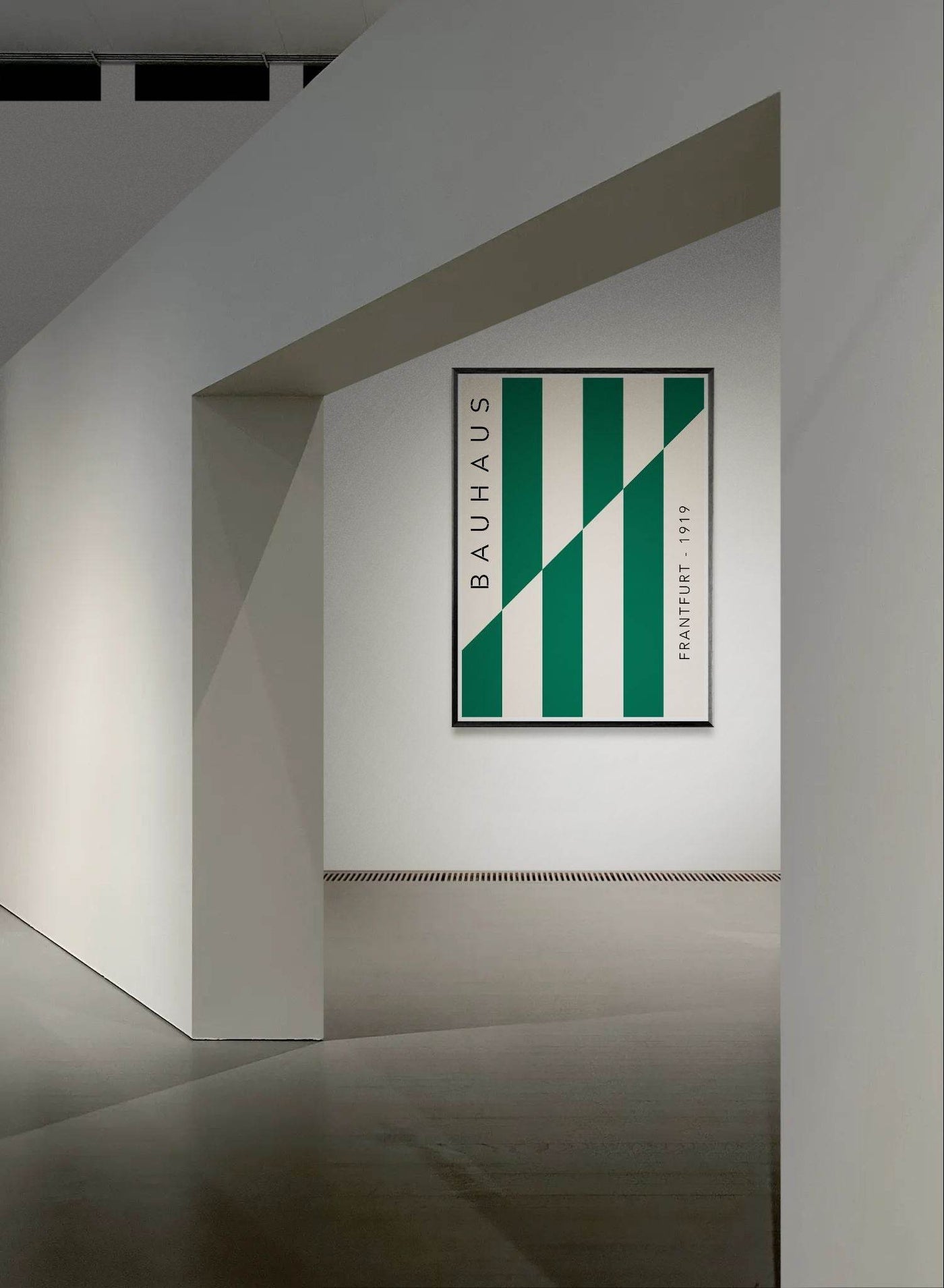 Bauhaus Emerald Green & Cream Modern - Vibrantwalls