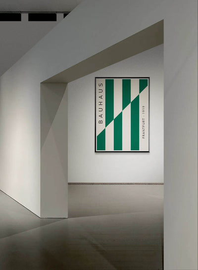 Bauhaus Emerald Green & Cream Modern - Vibrantwalls