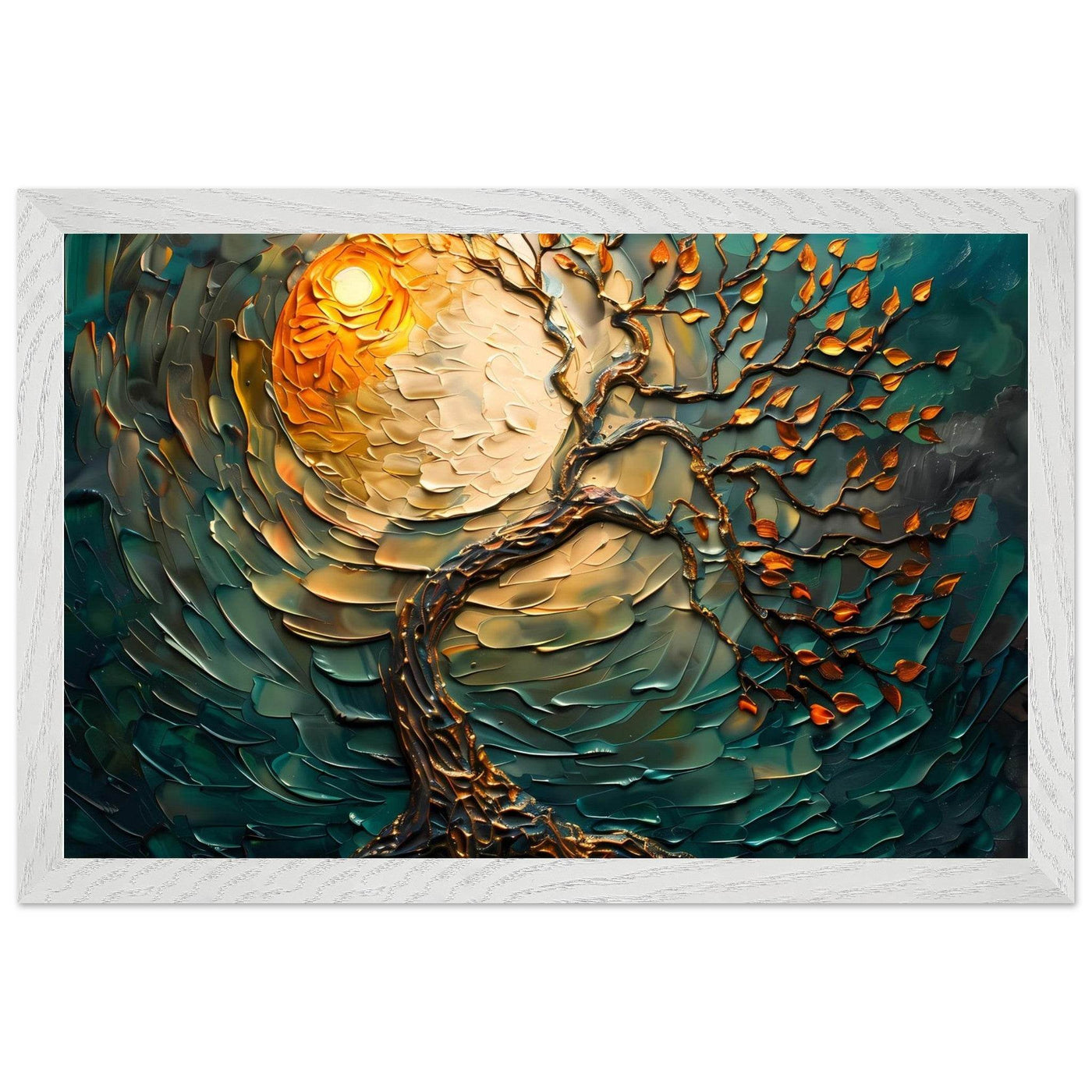 Golden Sunset Emerald Tree of Life Jewelry - Vibrantwalls