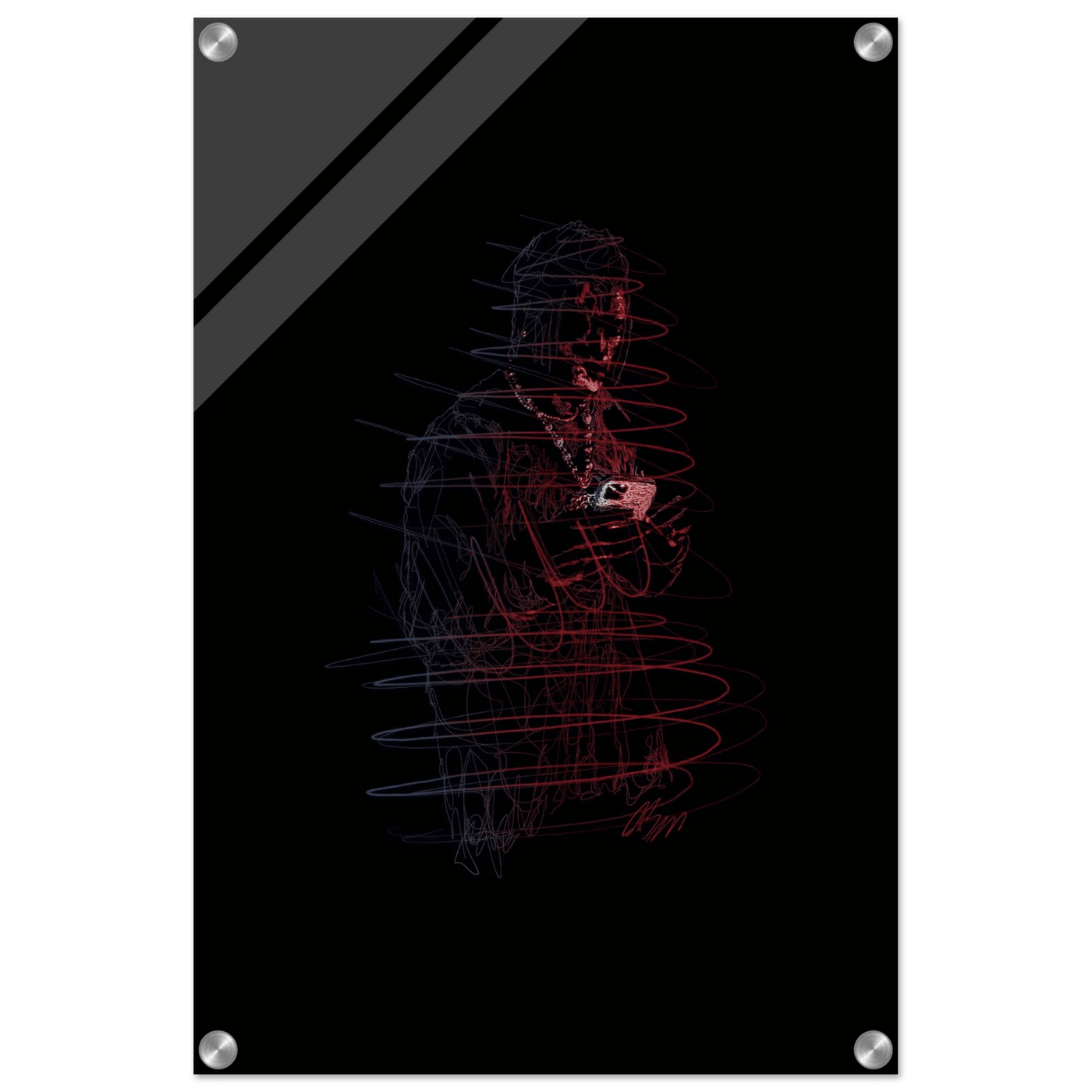Connor McGregor 'Mystic Mac' Abstract Acrylic Print – Dynamic, Neon-Effect Wall Art in Multiple Sizes - Vibrantwalls
