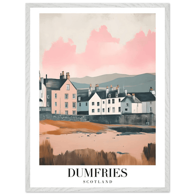 Dumfries Scotland Framed Poster – Pastel-Toned Vintage Travel Wall Art with Wooden Frame - Vibrantwalls