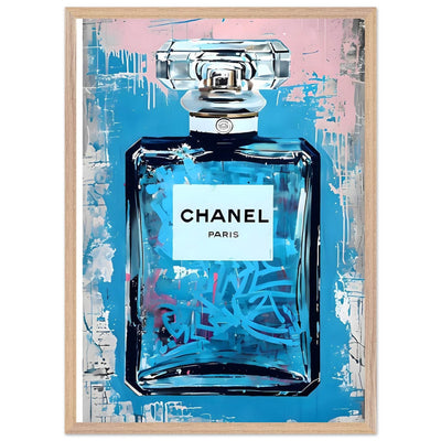 Abstract Chanel No. 5 Art Print in Mounted Frame - Iconic Glamour for Modern Decor - Vibrantwalls