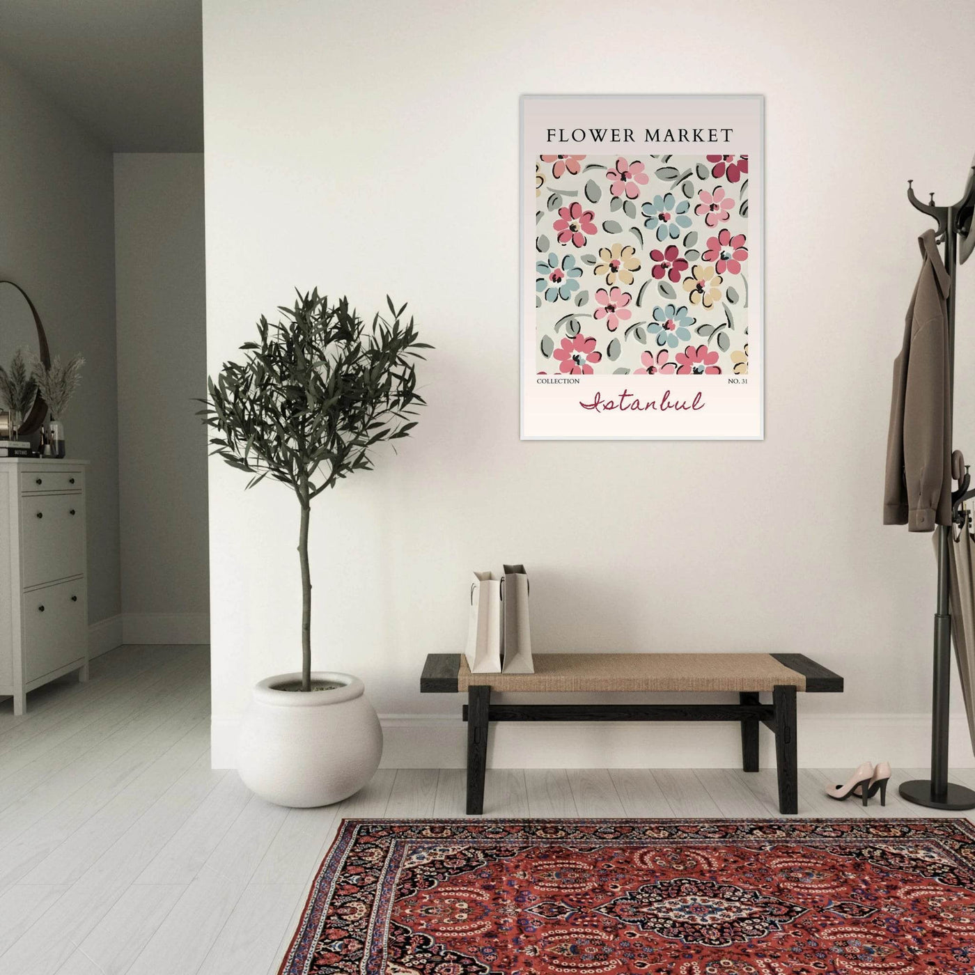 Flower Market Istanbul Art Print – Vibrant Floral Abstract Framed Poster | Ready-to-Hang Decor - Vibrantwalls