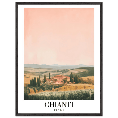 Chianti, Italy Framed Poster – Vintage Tuscan Countryside Wall Art with Customizable Wooden Frame - Vibrantwalls
