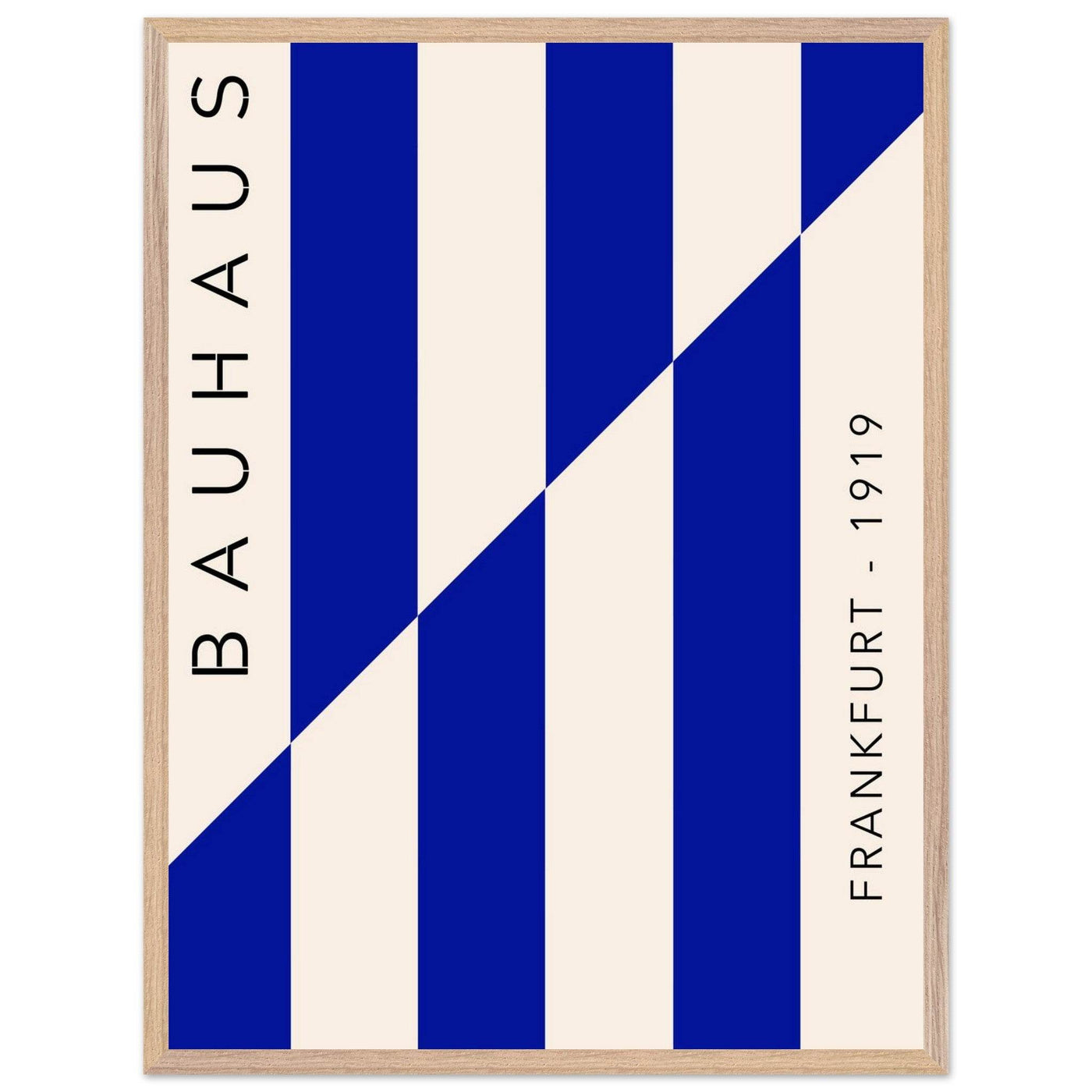 Bauhaus Ausstellung 1923 Blue & Cream - Vibrantwalls