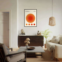 Bauhaus 1919 Orange Red Circles Wall Art - Vibrantwalls
