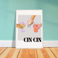 Cin Cin Gin Tonic Recipe Wall Art - Vibrantwalls