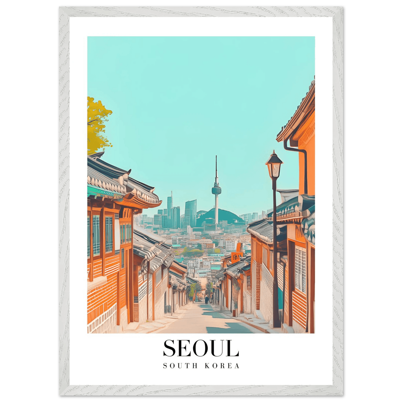 Seoul South Korea Framed Poster – Modern Cityscape & Traditional Charm Wall Art - Vibrantwalls