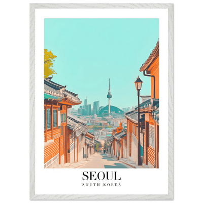 Seoul South Korea Framed Poster – Modern Cityscape & Traditional Charm Wall Art - Vibrantwalls