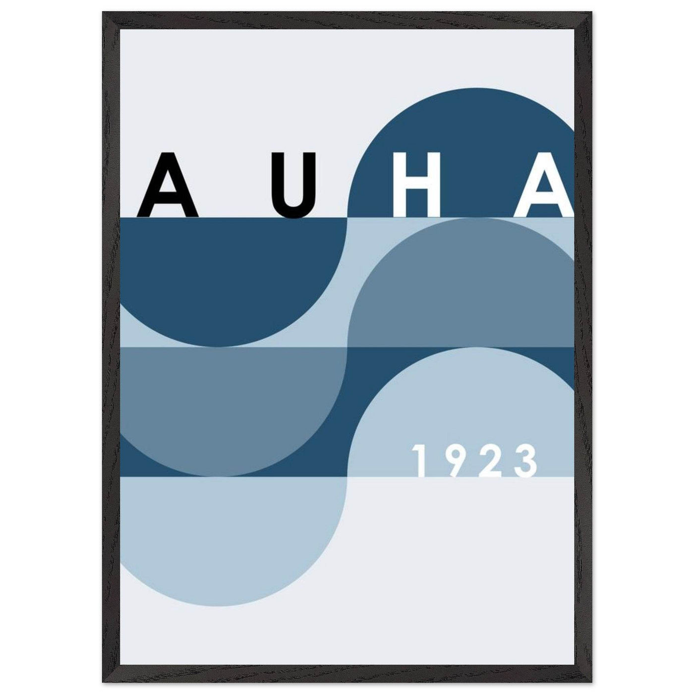 Bauhaus-Style Abstract Poster - The Blue Tunnel Modern Art Print in Various Sizes & Finishes - Vibrantwalls