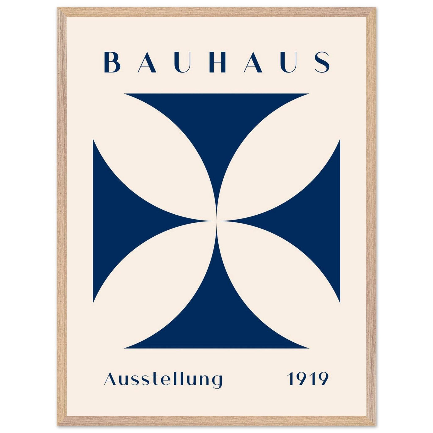 Bauhaus Exhibition 1919 - Navy Cream - Vibrantwalls