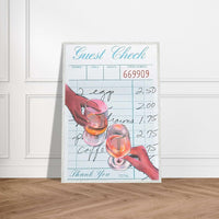 Retro Bar Tab Drink Vintage Charm Wall Art - Vibrantwalls