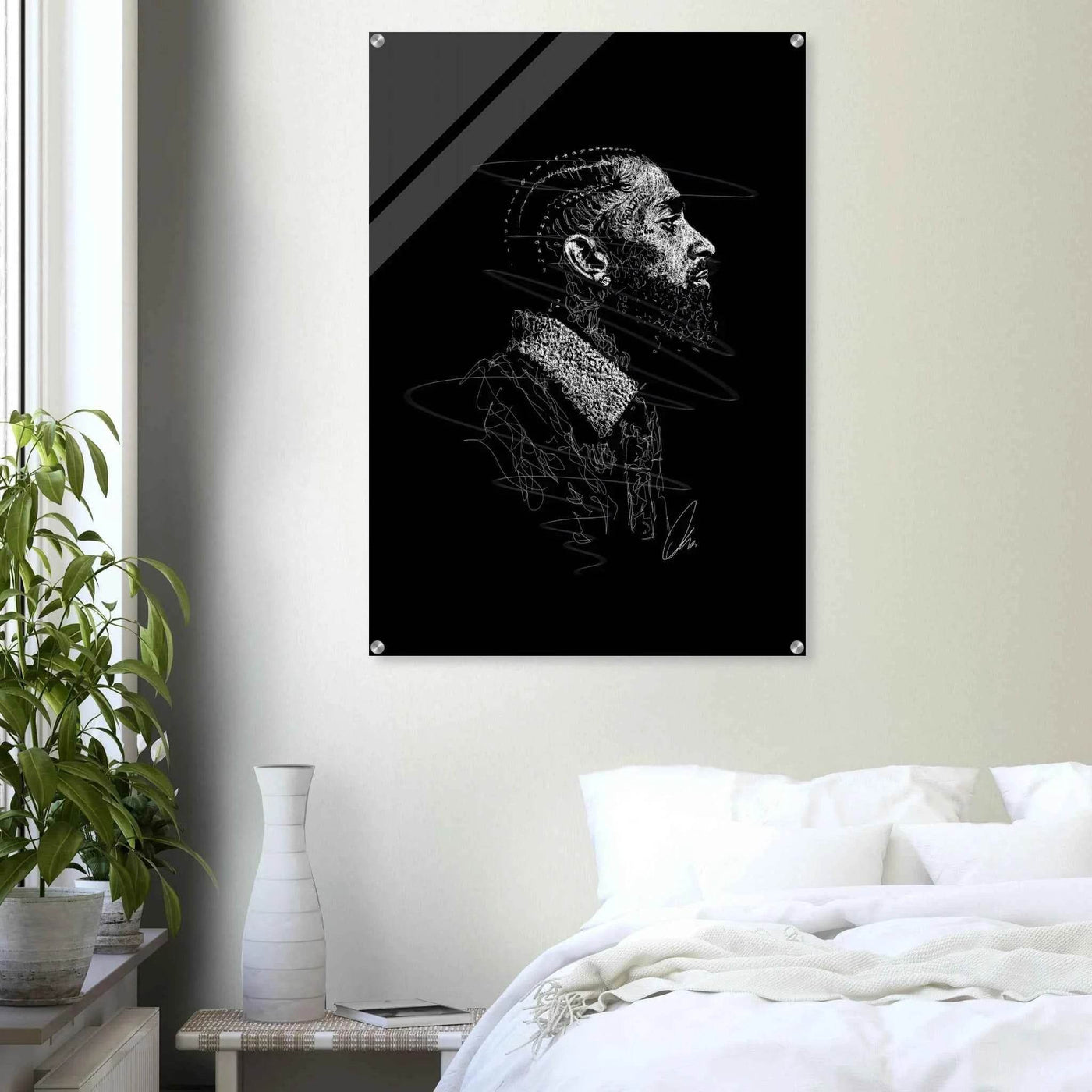 Nipsey Hussle Abstract Acrylic Print – Iconic, Contemporary, Durable Wall Art in Multiple Sizes - Vibrantwalls