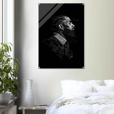 Nipsey Hussle Abstract Acrylic Print – Iconic, Contemporary, Durable Wall Art in Multiple Sizes - Vibrantwalls