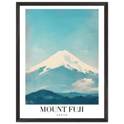 Mount Fuji Japan Framed Poster – Serene Vintage Travel Wall Art with Wooden Frame - Vibrantwalls
