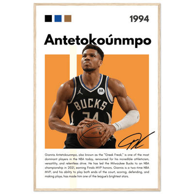 Giannis Antetokounmpo Greek Freak Bucks Poster - Vibrantwalls