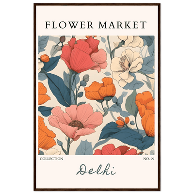Flower Market Delhi Framed Art Print – Vibrant Botanical & Nature Posters | Ready-to-Hang in Multiple Sizes - Vibrantwalls