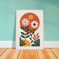 Abstract Floral Mid-Century - Vibrantwalls