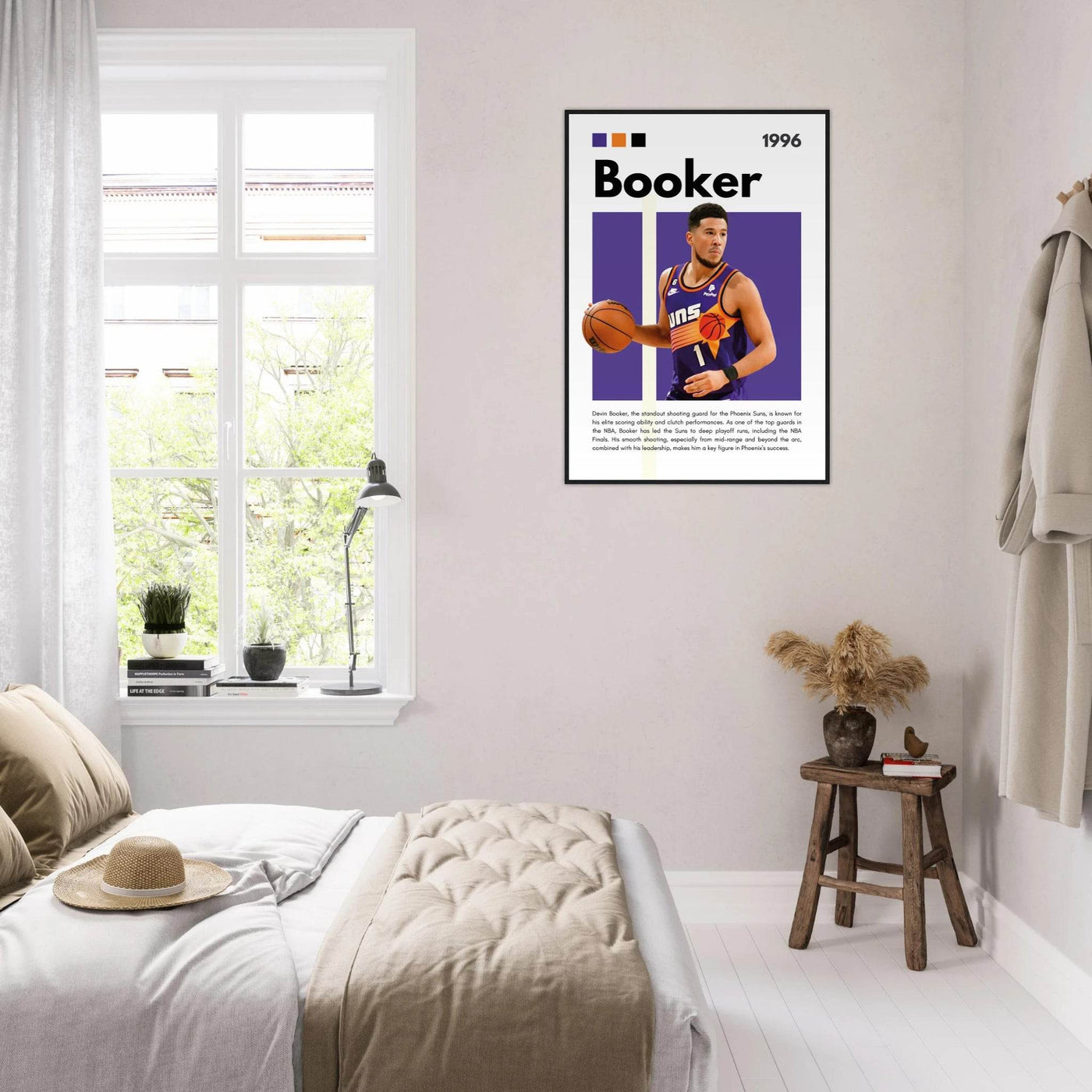 Devin Booker Phoenix Suns Modern Art Print - Vibrantwalls