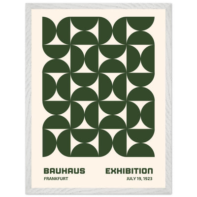 Bauhaus Forest Green & Cream Modern - Vibrantwalls