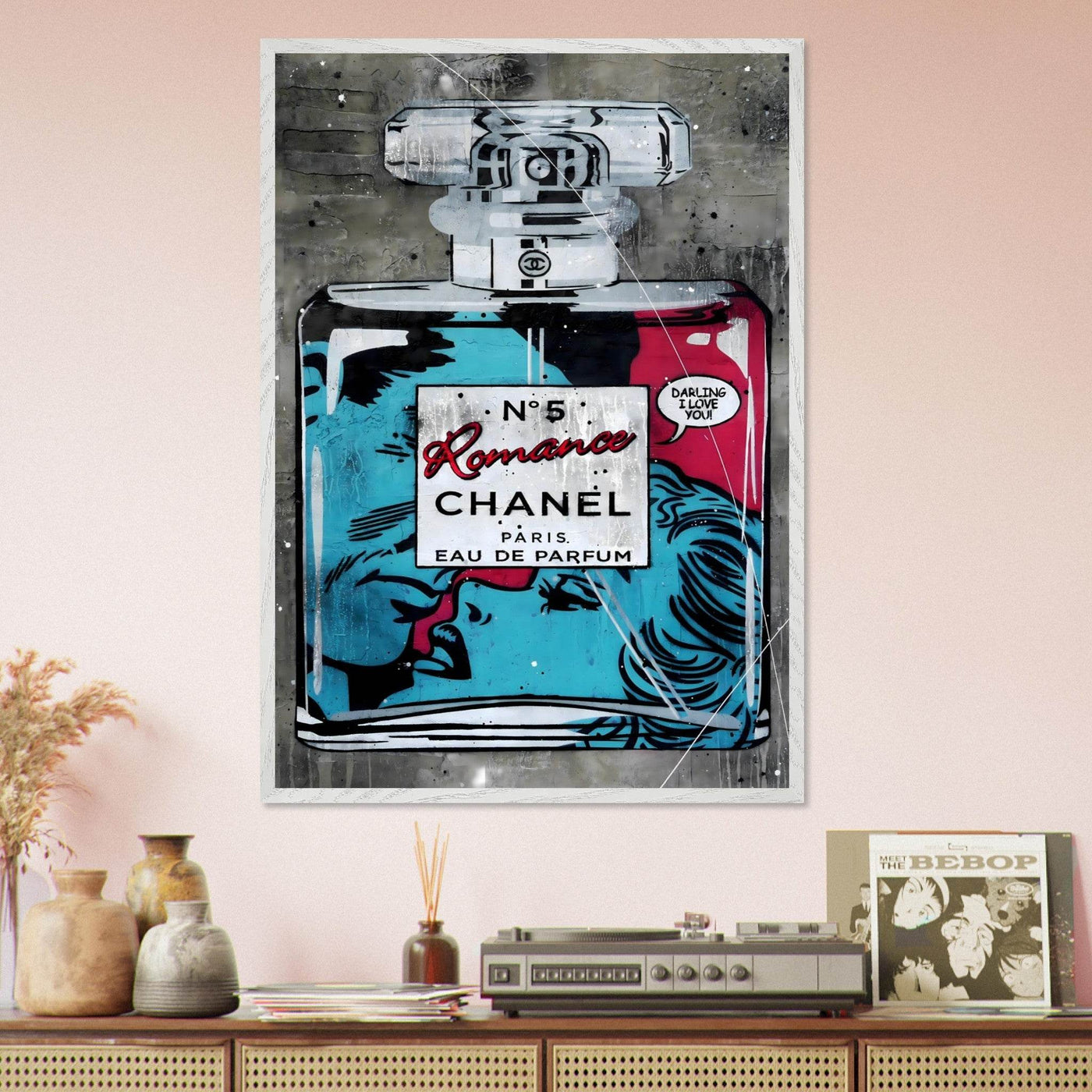 Chanel No. 5 'Romance' Pop Art Print - Iconic Fragrance Art in Your Choice of Frame & Size - Vibrantwalls