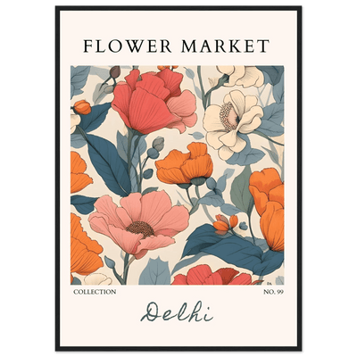Flower Market Delhi Framed Art Print – Vibrant Botanical & Nature Posters | Ready-to-Hang in Multiple Sizes - Vibrantwalls
