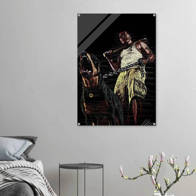 Connor McGregor & Rottweiler Sketch Acrylic Print – Dynamic, Modern, Conversation-Starting Wall Art - Vibrantwalls