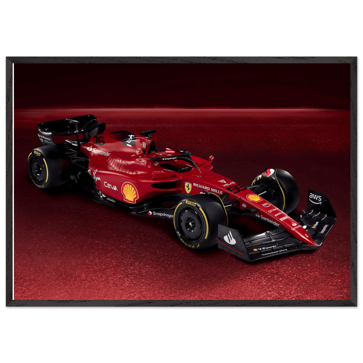 Ferrari Formula 1 Poster – High-Quality Mounted Framed Print - Vibrantwalls