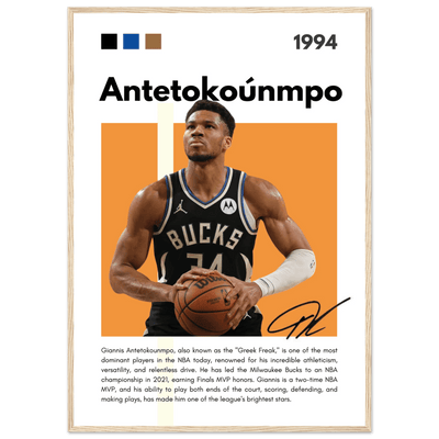 Giannis Antetokounmpo Greek Freak Bucks Poster - Vibrantwalls