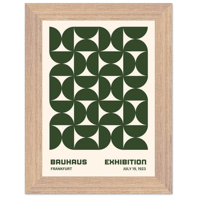 Bauhaus Forest Green & Cream Modern - Vibrantwalls