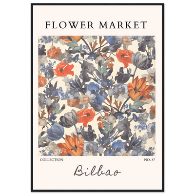 Flower Market Bilbao Print – Elegant Floral Framed Poster | Vibrant Nature & Botanical Art, Ready-to-Hang - Vibrantwalls