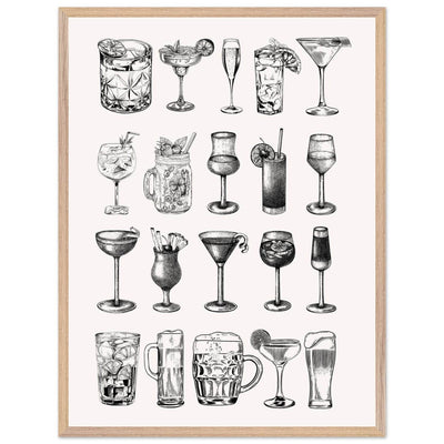Gin Tonic Cocktail Recipe Vintage Style Art - Vibrantwalls