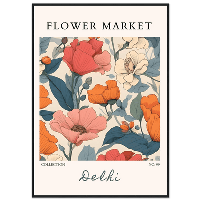 Flower Market Delhi Framed Art Print – Vibrant Botanical & Nature Posters | Ready-to-Hang in Multiple Sizes - Vibrantwalls