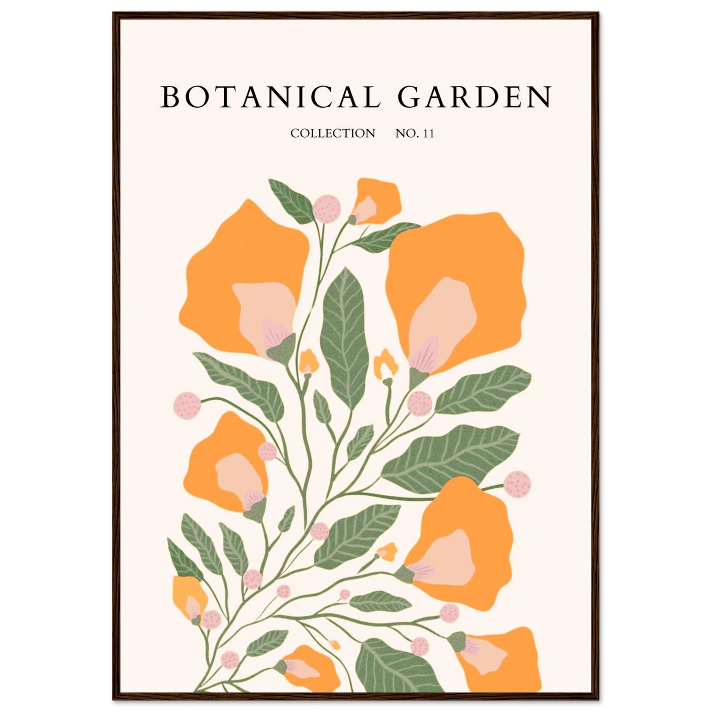 Botanical Garden Collection Framed Poster – Warm Floral Art Print | Ready-to-Hang in Various Sizes & Frame Styles - Vibrantwalls