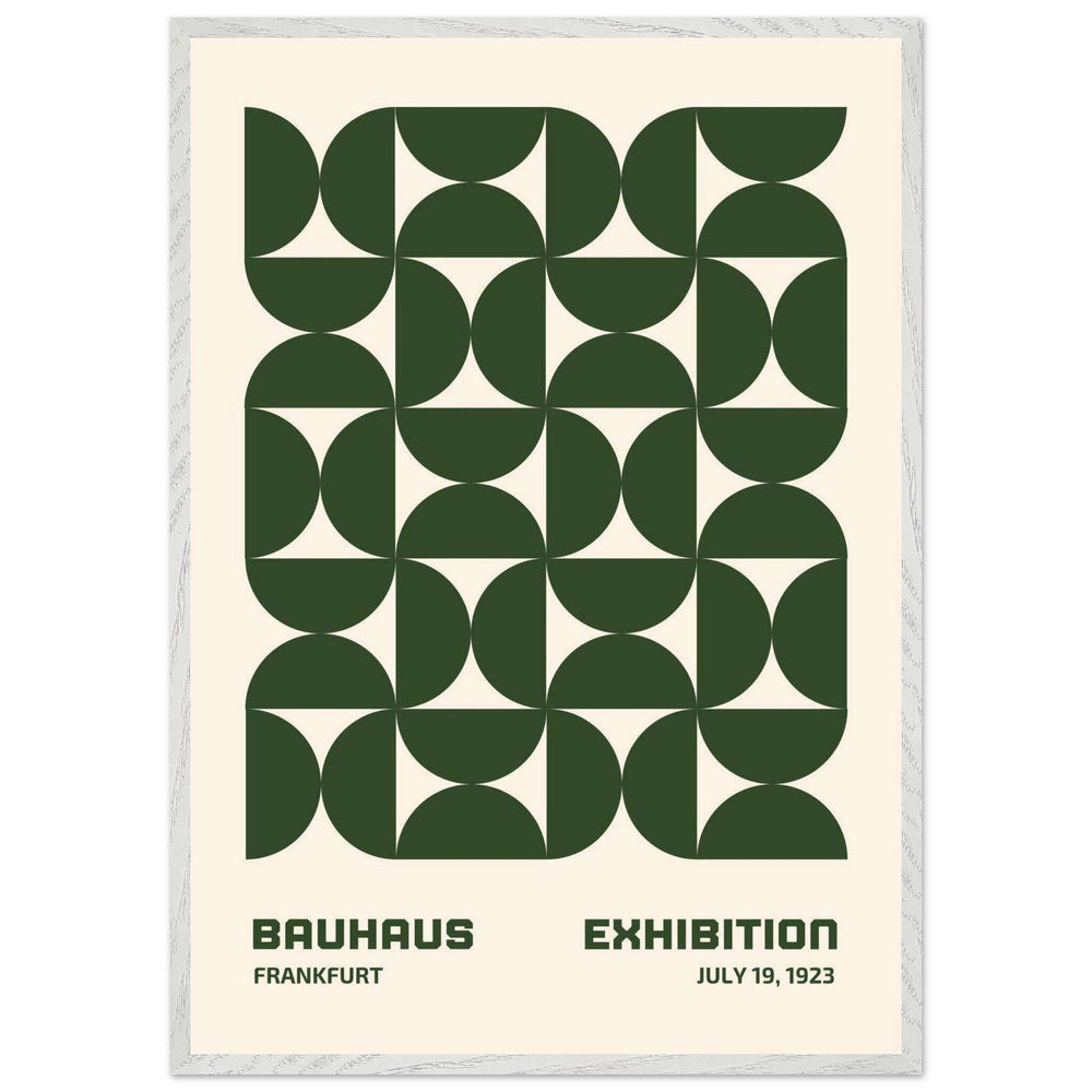 Bauhaus Forest Green Cream Wall Art - Vibrantwalls