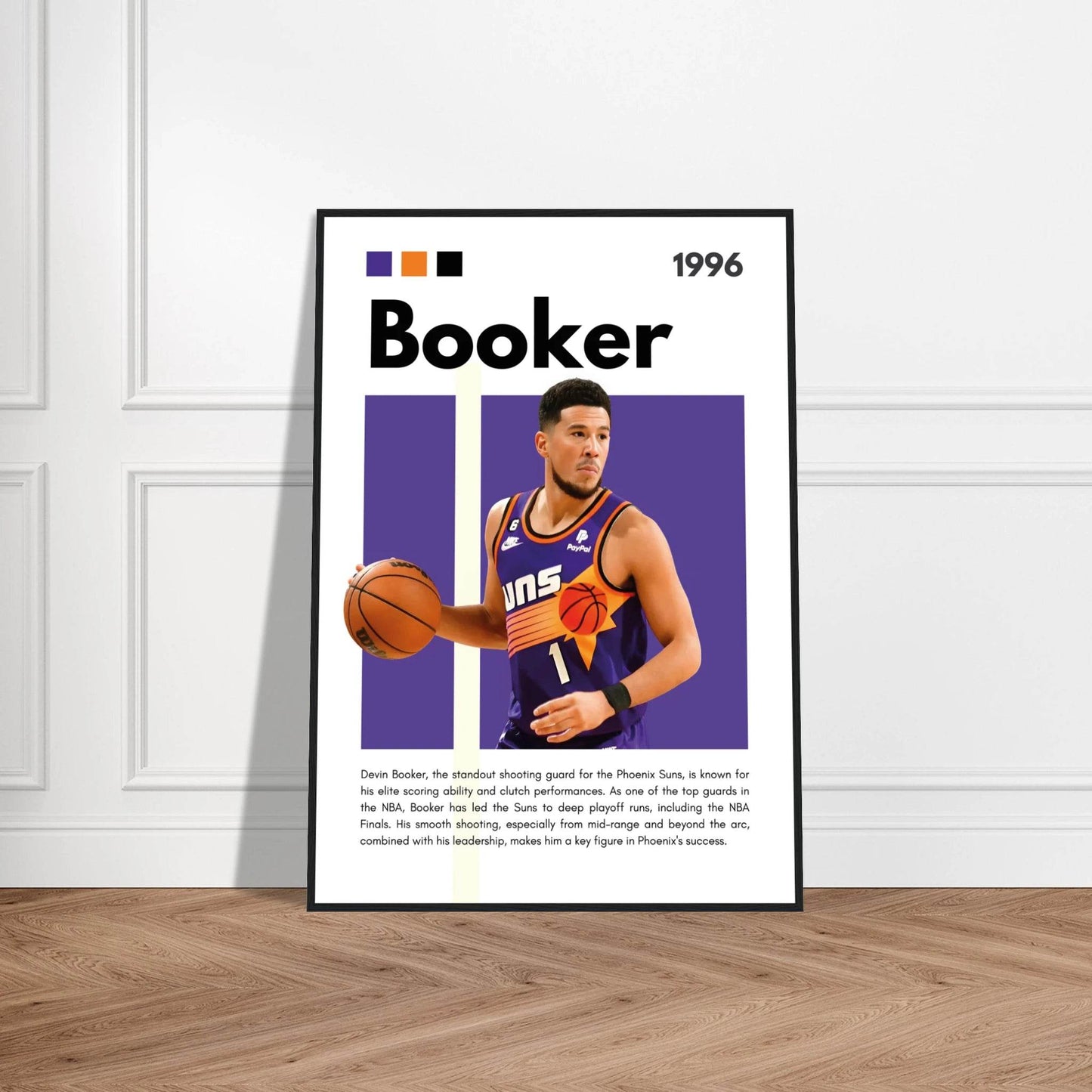 Devin Booker Phoenix Suns NBA Basketball Legends Poster Wall Art - Vibrantwalls