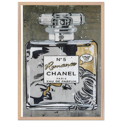 Chanel No. 5 Pop Art Print: Iconic Perfume Art with a Comic Twist, Framed in Your Choice of Style - Vibrantwalls