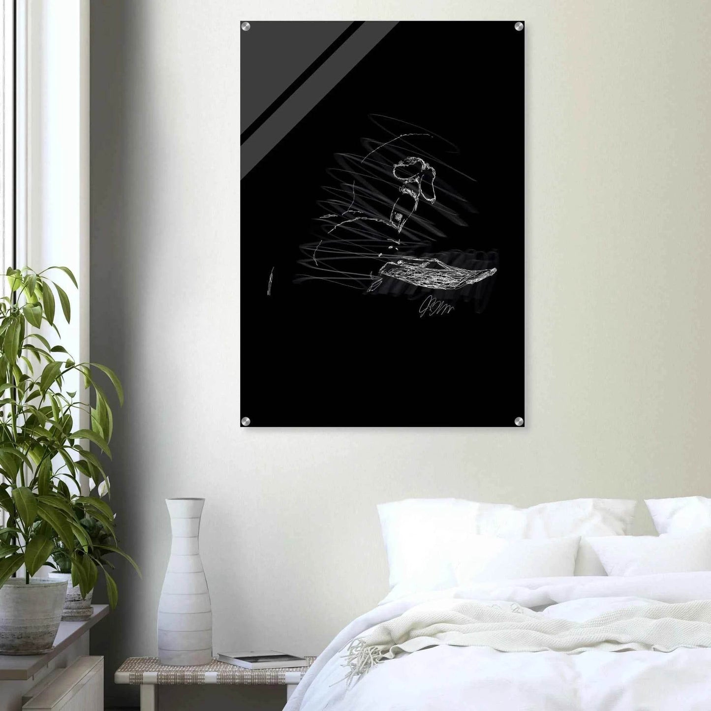 Scream Abstract Art Print - Minimalist Modern Dynamic Wall Decor Acrylic Print - Vibrantwalls