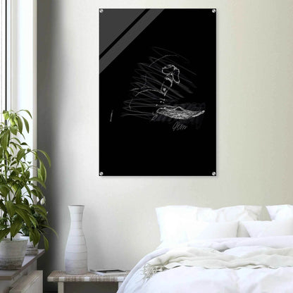 Scream Abstract Art Print - Minimalist Modern Dynamic Wall Decor Acrylic Print - Vibrantwalls