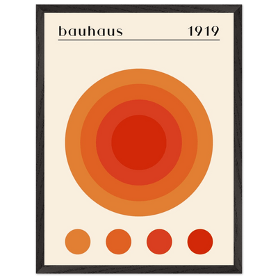 Bauhaus 1919 Orange & Red Circles - Vibrantwalls