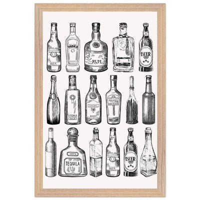 Gin Tonic Cocktail Recipe Classic Bar Print - Vibrantwalls