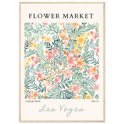 Flower Market Collection Framed Poster – Las Vegas Botanical Bliss Print | Ready-to-Hang Floral Art - Vibrantwalls