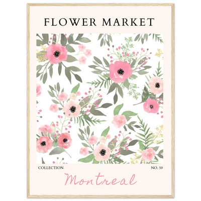 Flower Market Collection: Montreal – Whimsical Floral Art Prints | Ready-to-Hang Framed Posters - Vibrantwalls