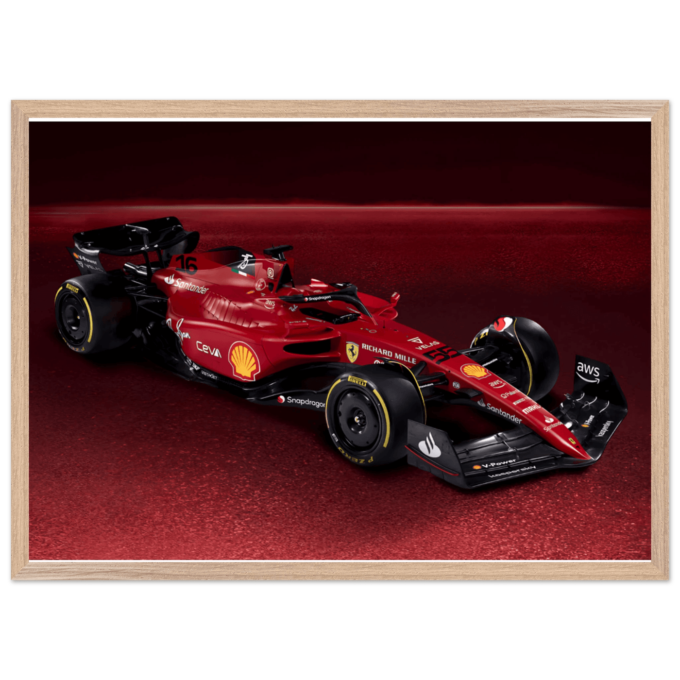Ferrari Formula 1 Poster – High-Quality Mounted Framed Print - Vibrantwalls