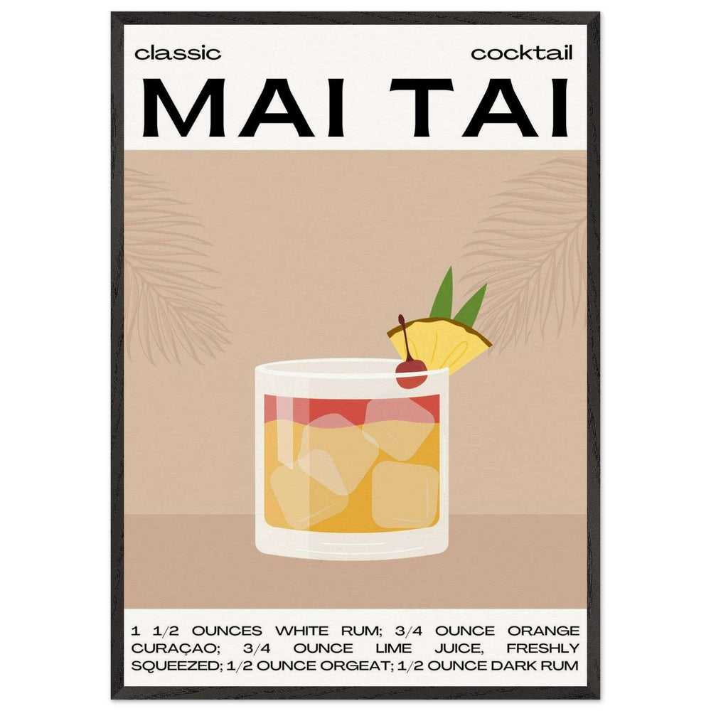 Mai Tai Cocktail Tropical Poster Wall Art - Vibrantwalls