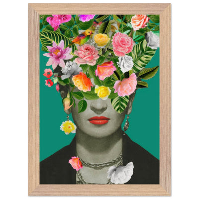Floral Frida Artwork - Vibrant and Inspiring Home Decor - Vibrantwalls