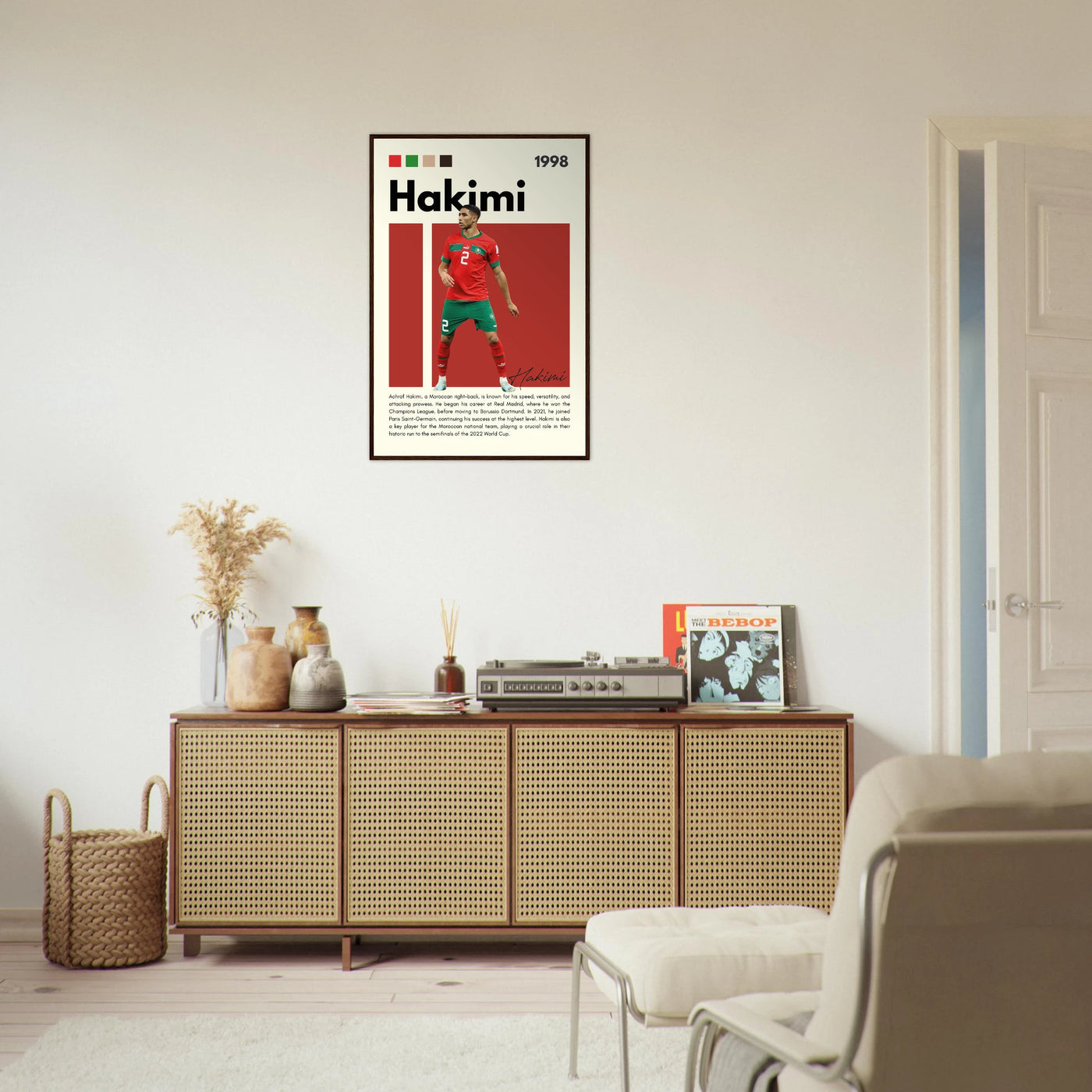 Achraf Hakimi Morocco Framed Football Legend Poster Vibrantwalls